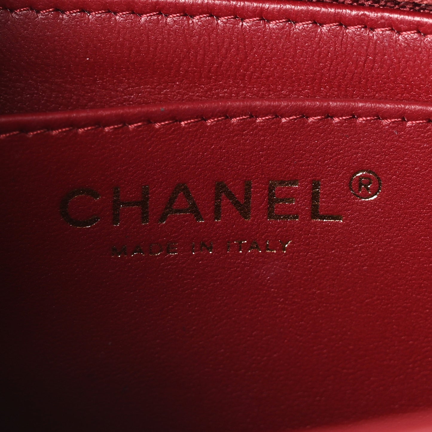 Lambskin Quilted Mini Square Flap Red