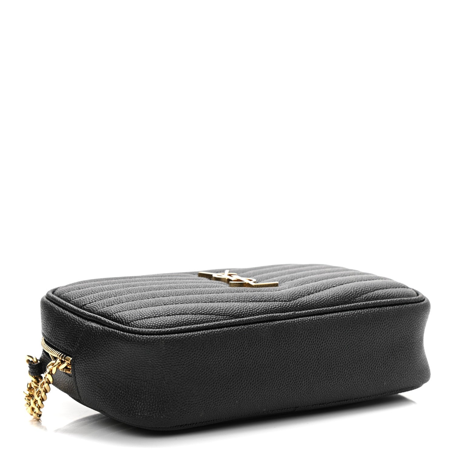 Saint Laurent Grain De Poudre Matelasse Monogram Mini Lou Camera Bag Black 4 of 11