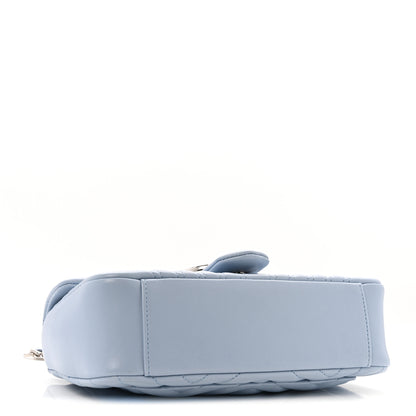 Gucci Lambskin Matelasse Medium GG Marmont Shoulder Bag Light Blue 4 of 11