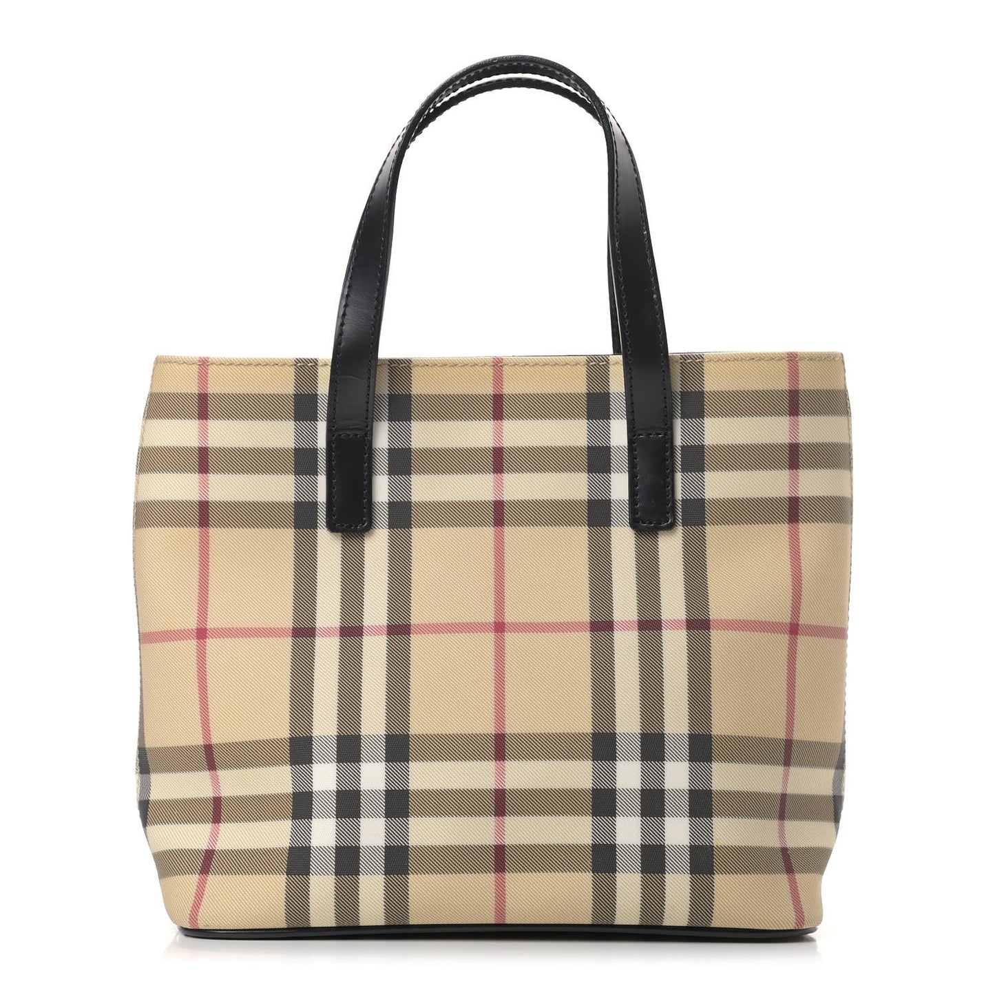 House Check Small Tote Black
