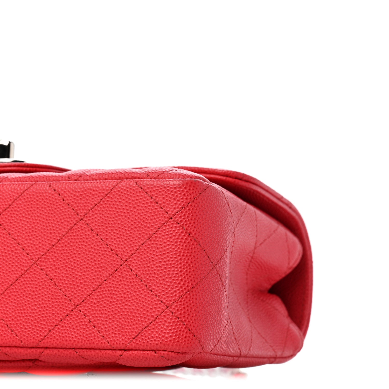 Chanel Caviar Quilted Mini Rectangular Flap Light Red 10 of 14