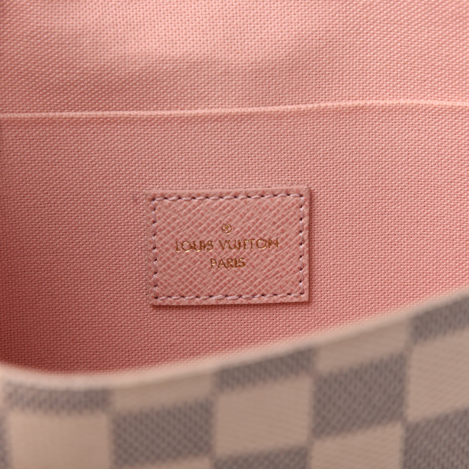 Louis Vuitton Damier Azur Pochette Felicie Chain Wallet Rose Ballerine 8 of 8