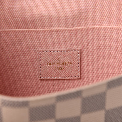 Louis Vuitton Damier Azur Pochette Felicie Chain Wallet Rose Ballerine 8 of 8