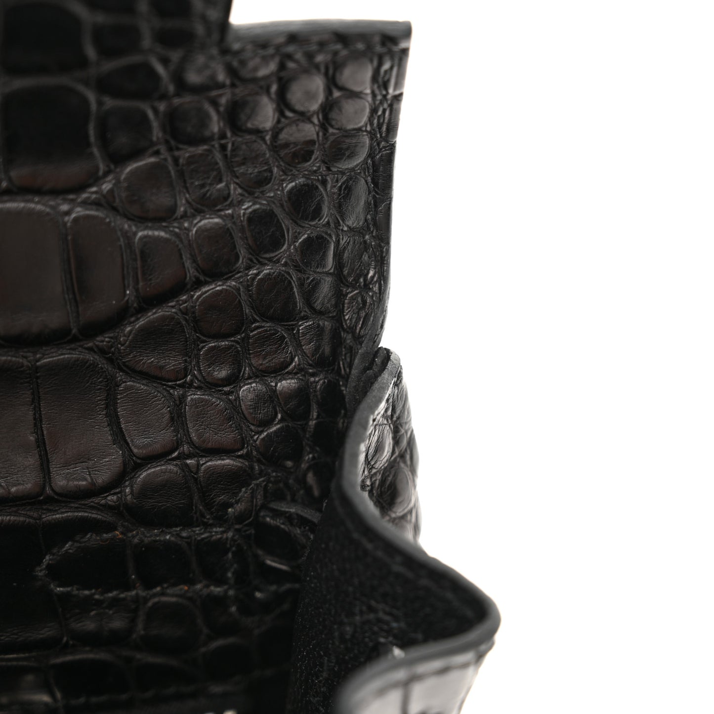 Matte Alligator Kelly Retourne 25 Black