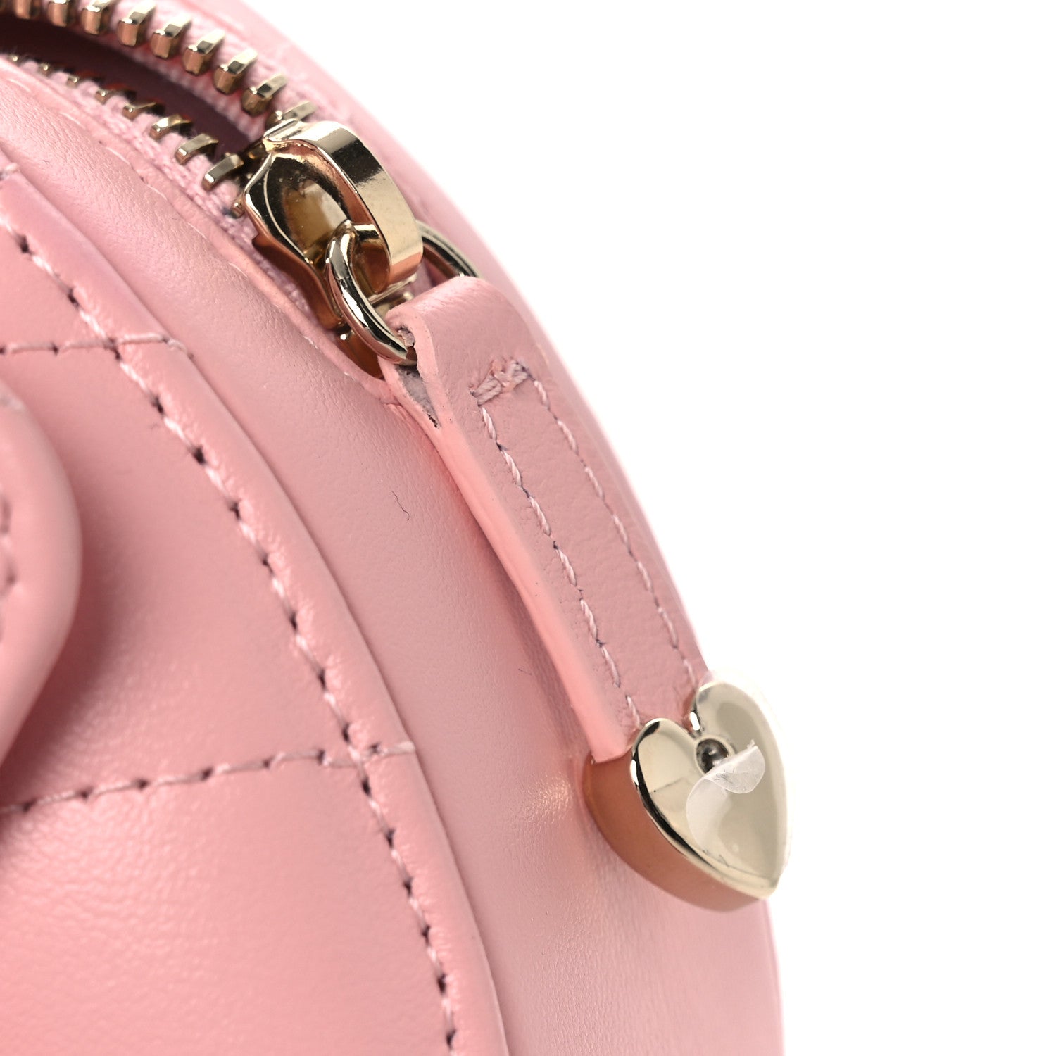 Chanel Lambskin Quilted CC In Love Heart Waist Belt Bag With Chain Light Pink 10 of 12