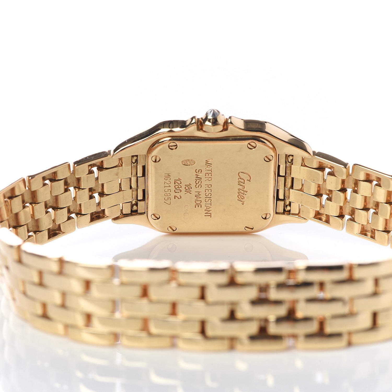 Cartier 18K Yellow Gold Diamond 22mm Panthere Quartz Watch 5 of 6