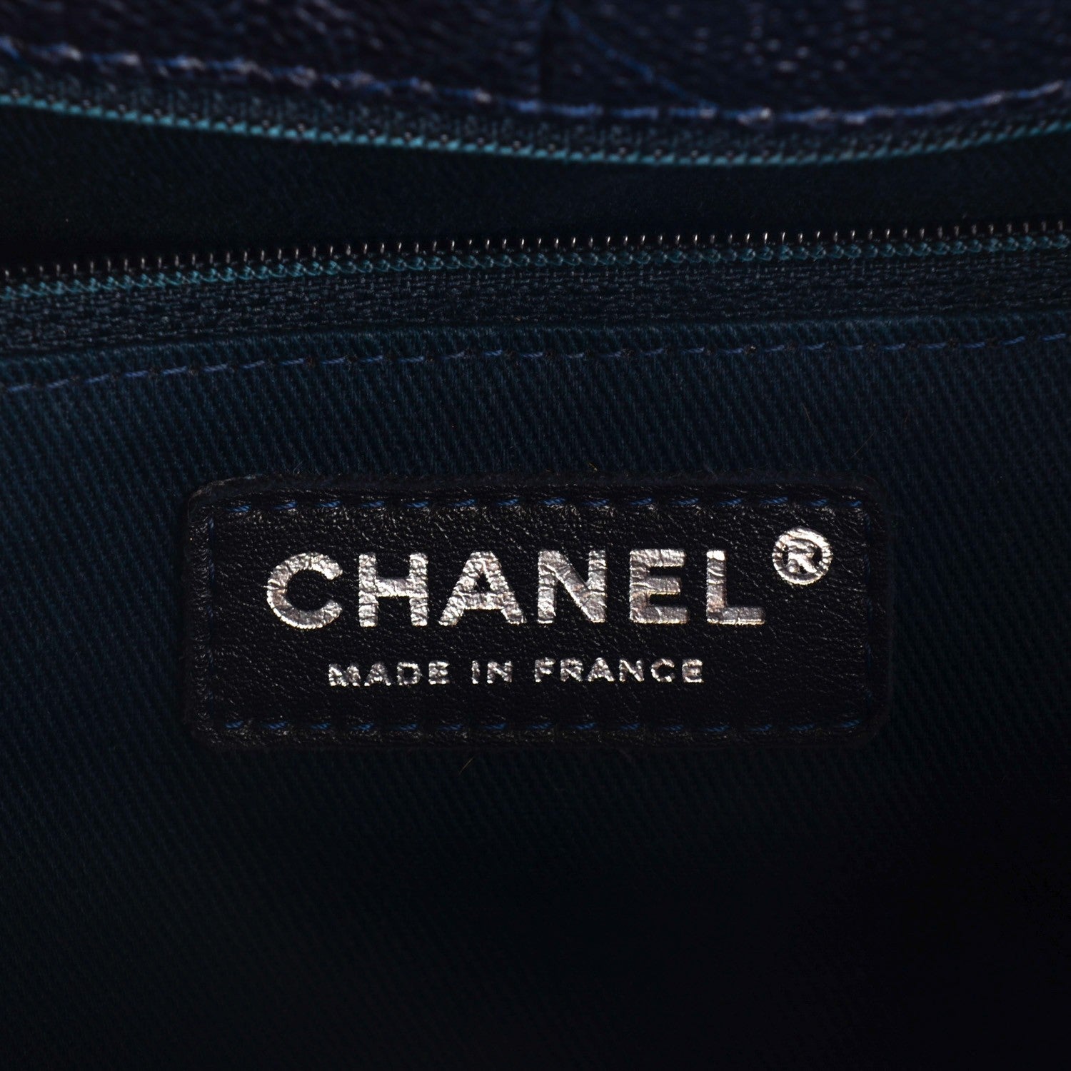Chanel Caviar Natural Beauty Tote Navy Blue 5 of 7