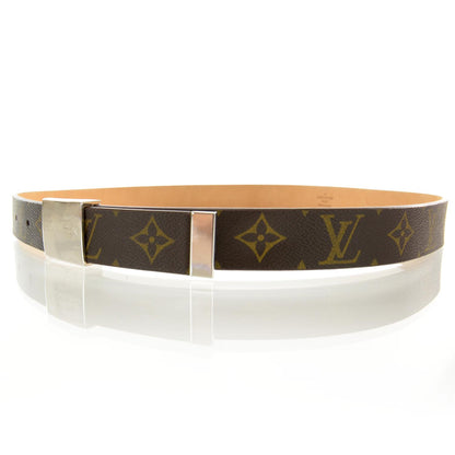 Louis Vuitton Monogram Ceinture Belt w Silver Buckle 95 38 4 of 8