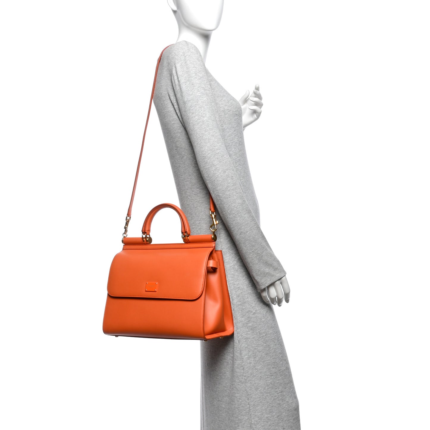 Vitello Morbido Large Sicily 58 Bag Orange