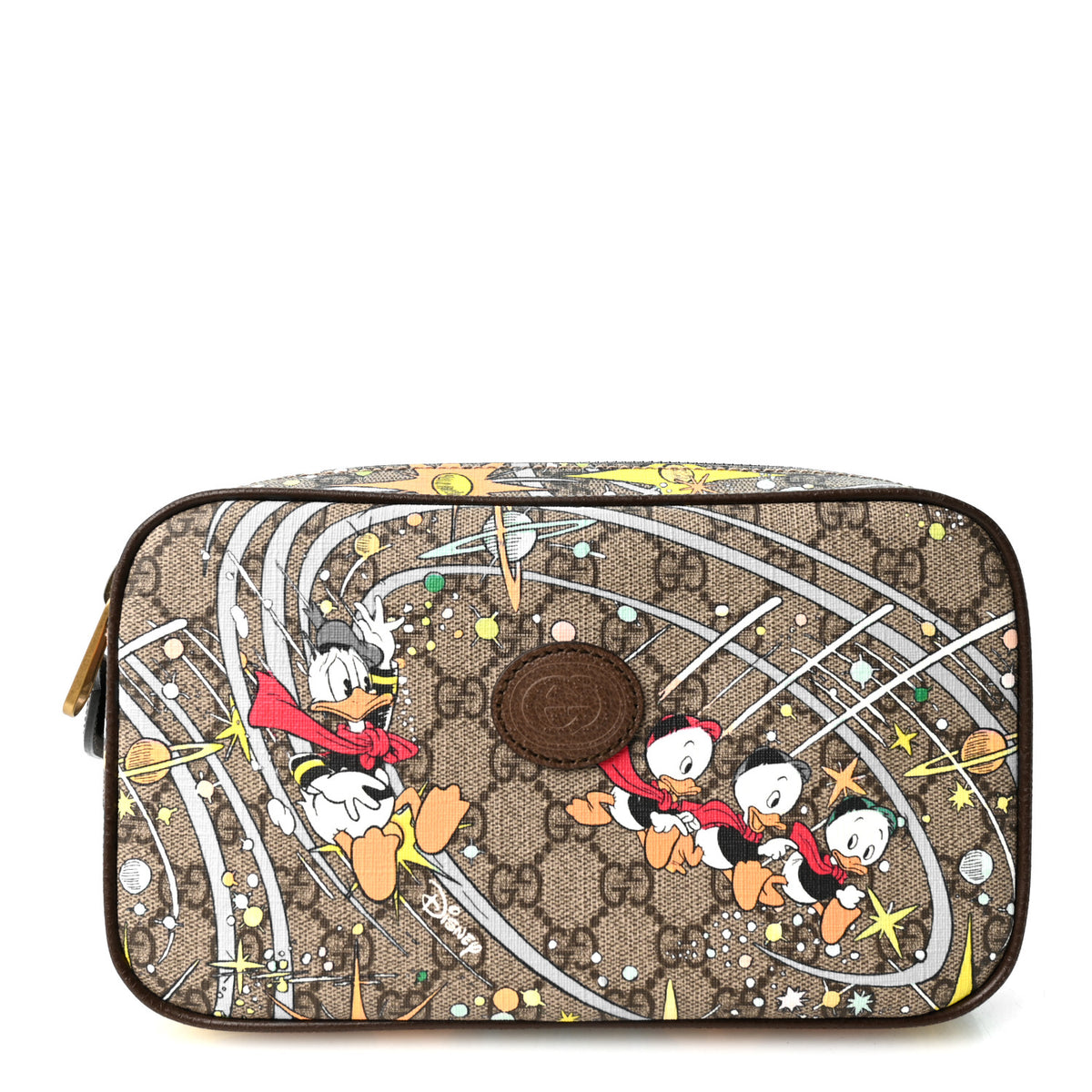 Gucci X DISNEY GG Supreme Monogram Donald Duck Small Interlocking G Belt Bag 85 34 Beige Multicolor New Acero 1 of 10