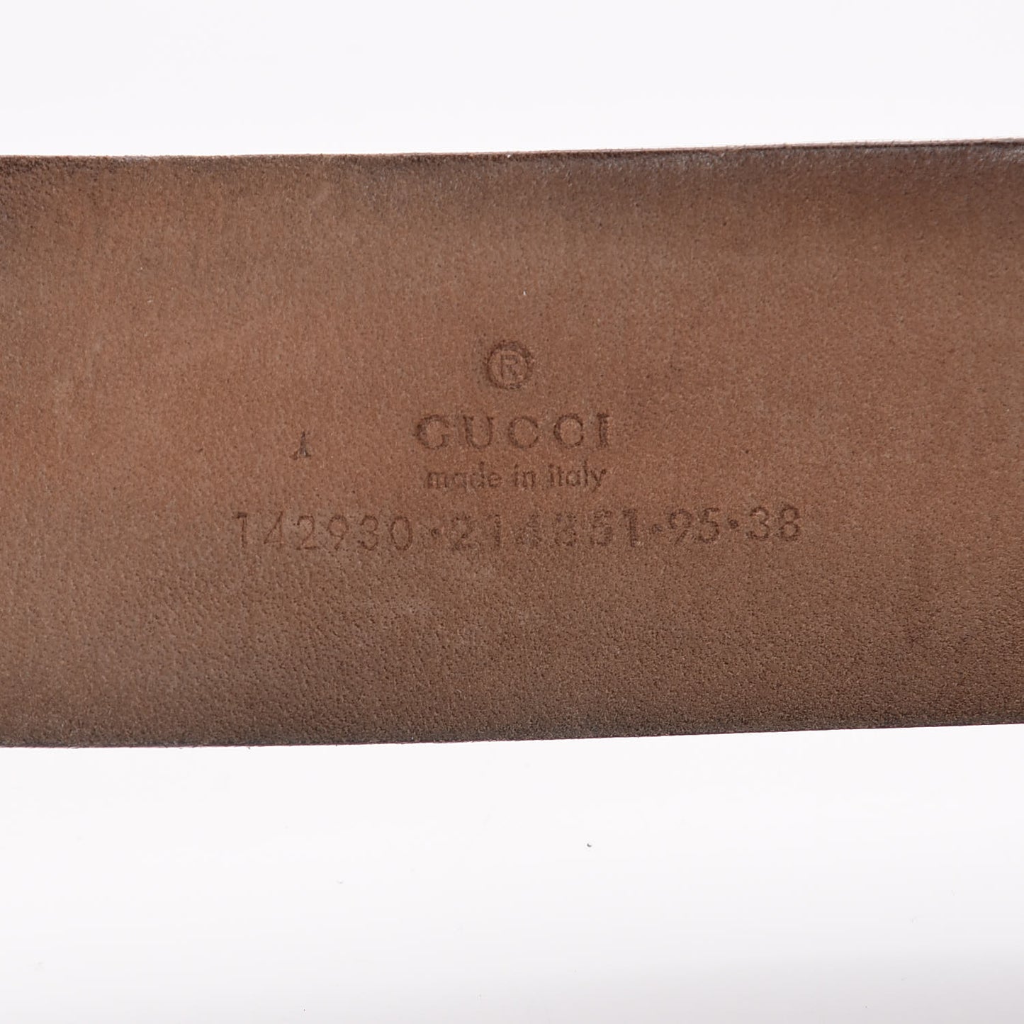 GG Plus Monogram Calfskin Interlocking G 40mm Belt 95 38 White