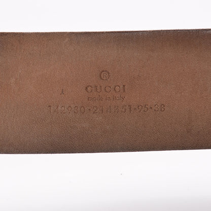 Gucci GG Plus Monogram Calfskin Interlocking G 40mm Belt 95 38 White 4 of 16