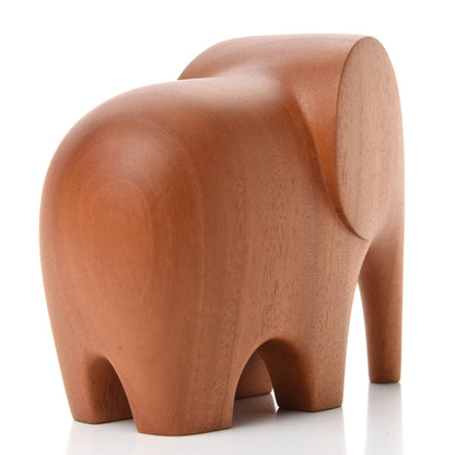 Hermes Mahogany Wood Elephant Lao Paperweight Naturel 5 of 12