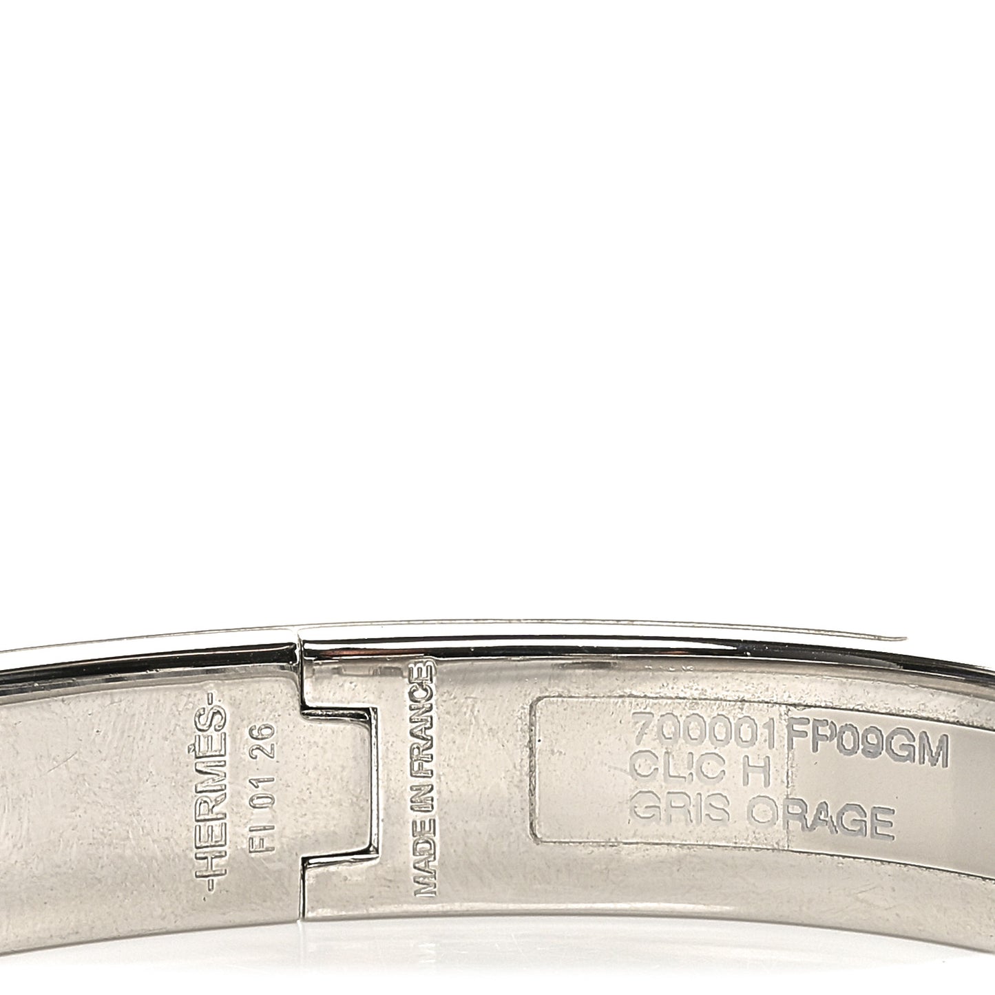Enamel Narrow Clic Clac H Bracelet PM Gris Orage