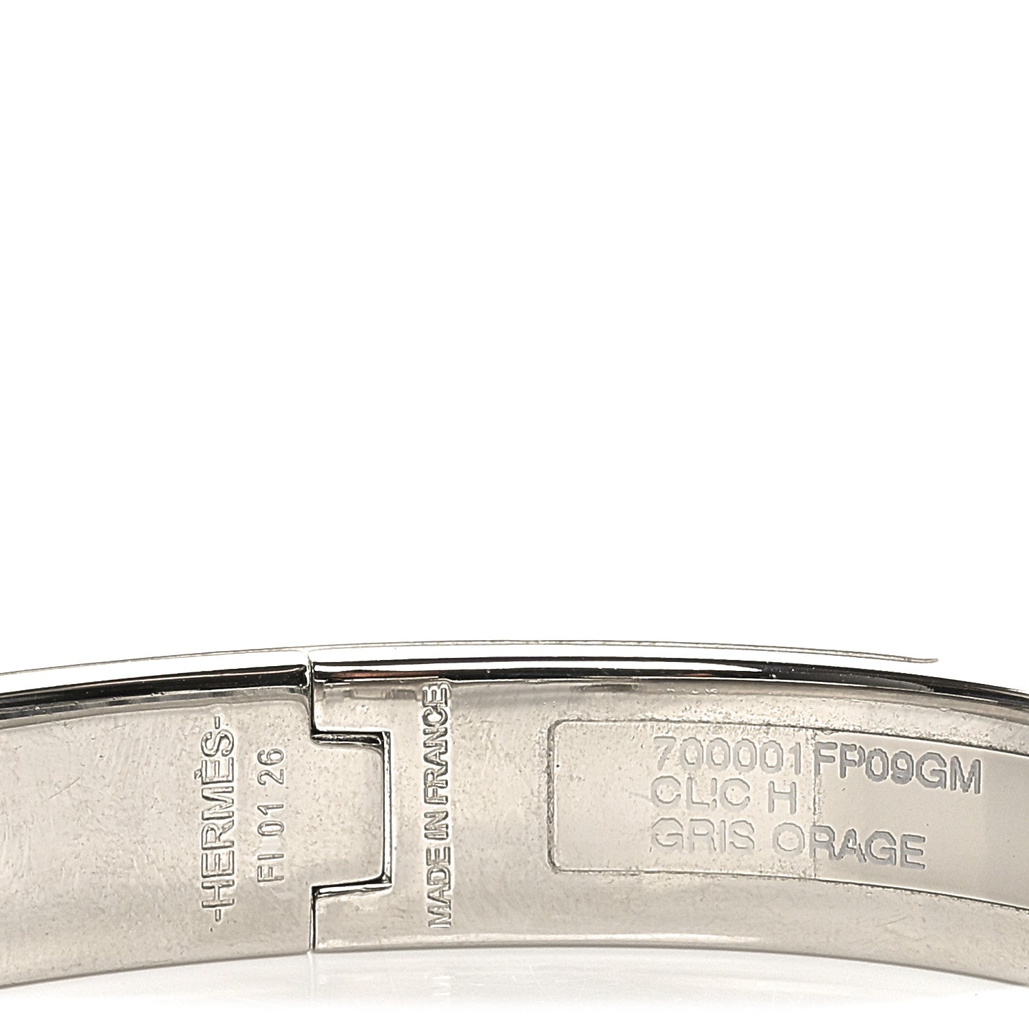 Hermes Enamel Narrow Clic Clac H Bracelet PM Gris Orage 4 of 4