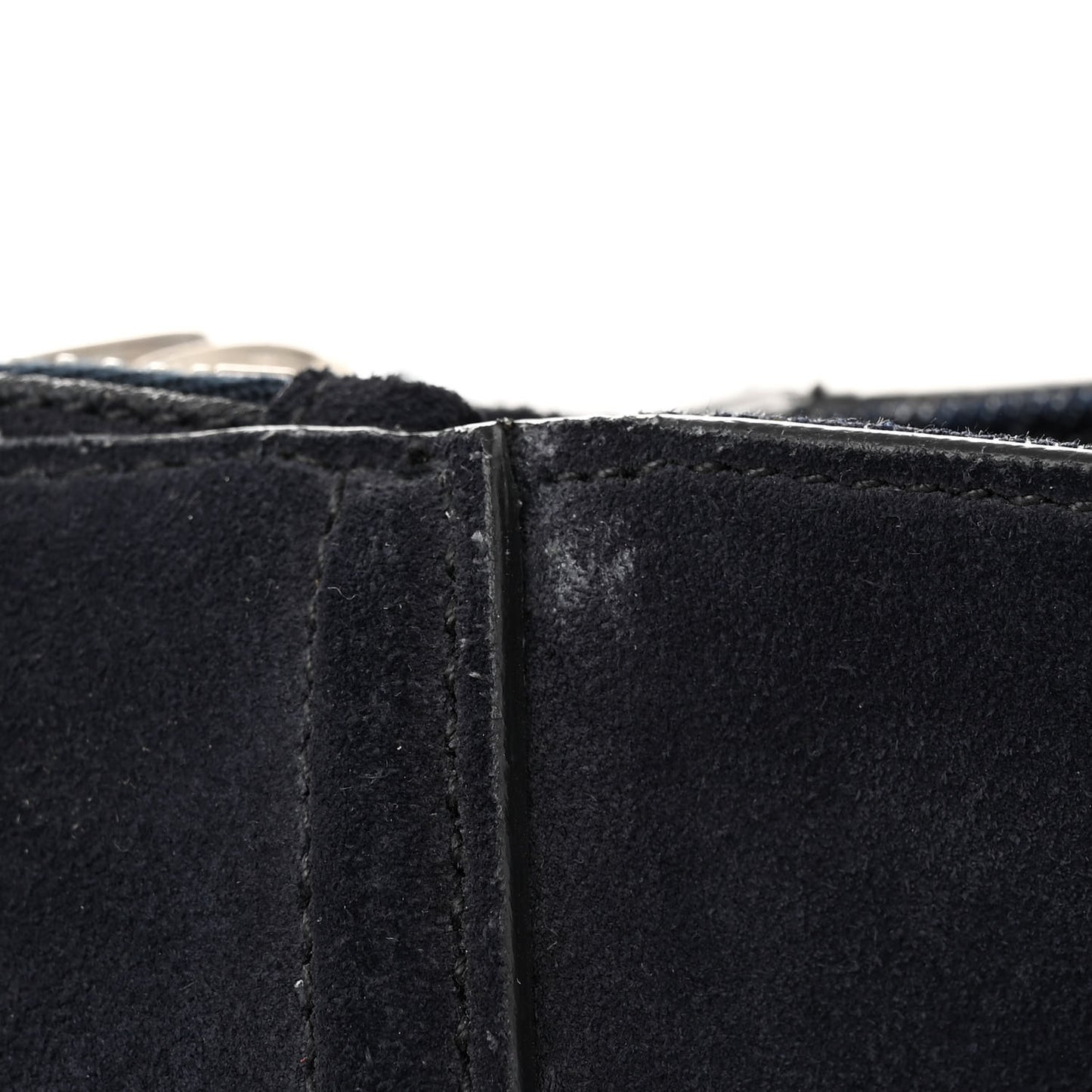 Denim Suede Scamosciato Twin Pocket Tote Bleu