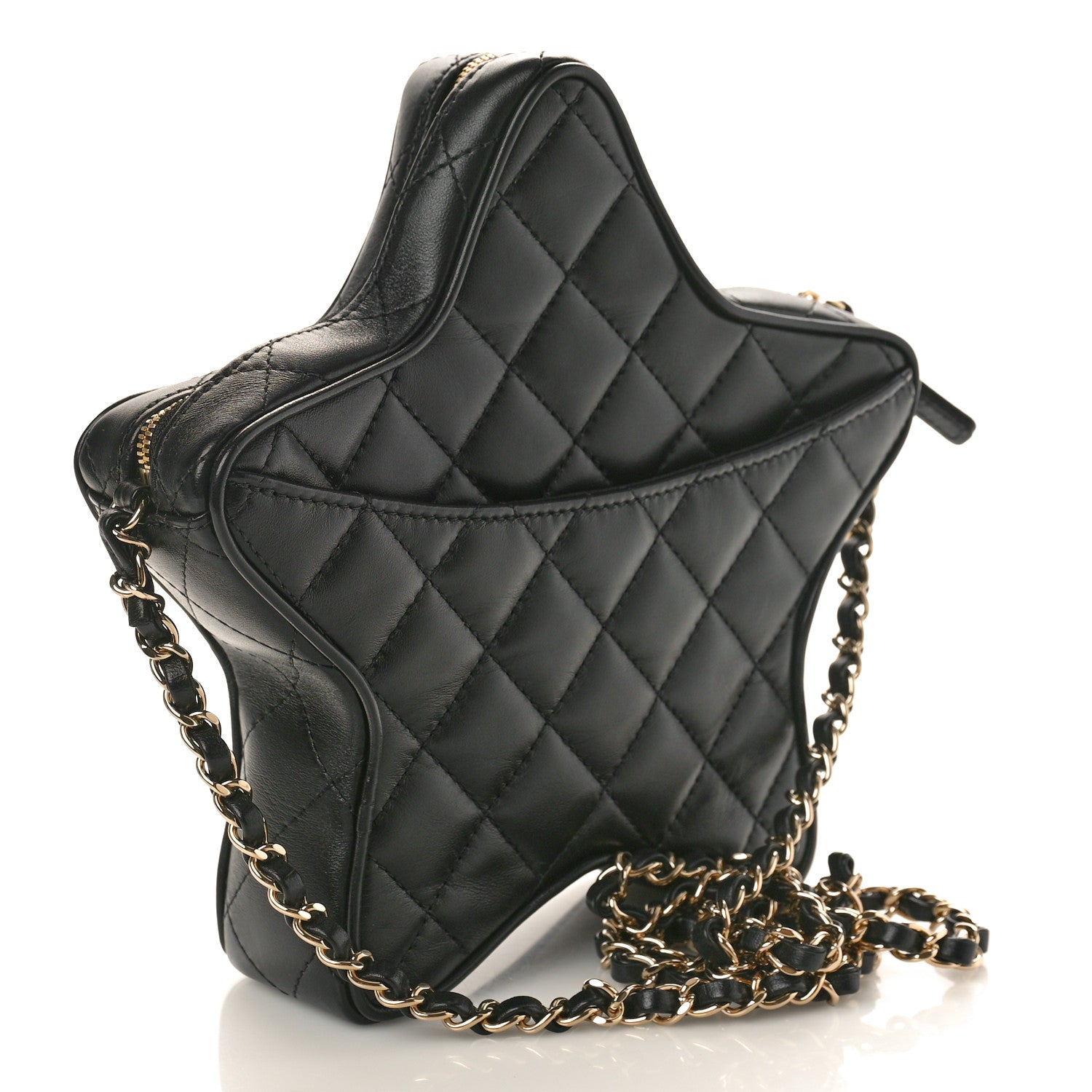 Chanel Lambskin Quilted Walk of Fame Star Bag Black 3 of 11