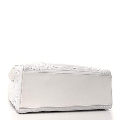 Louis Vuitton Calfskin LV Ornament Sac Plat 24H Optic White 4 of 9