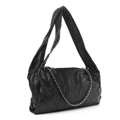 Chanel Vinyl Calfskin Quilted Flap Messenger Black 3 of 15