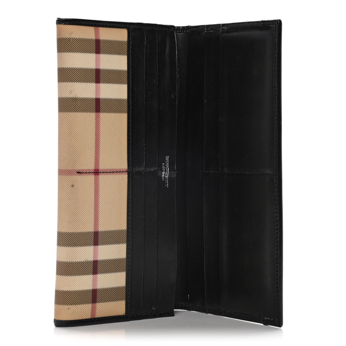 House Check Continental Wallet Black