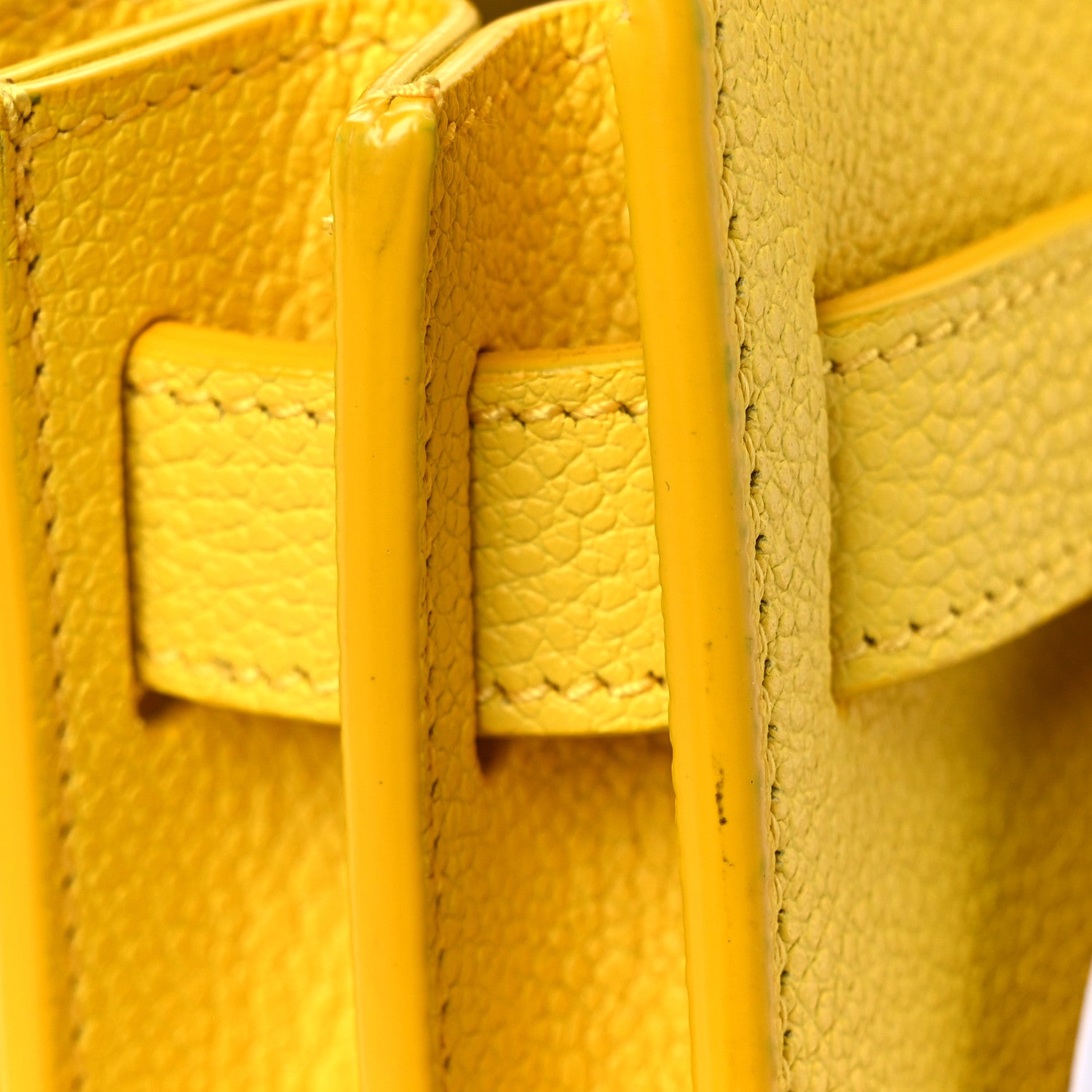Saint Laurent Grained Calfskin Nano Sac De Jour Jaune 14 of 14