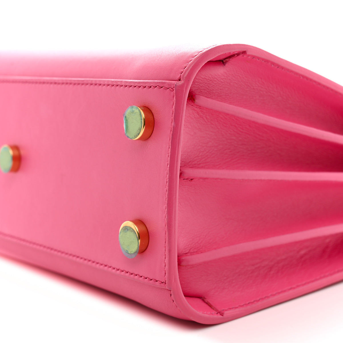 Grained Calfskin Nano Sac De Jour Lipstick Fuchsia
