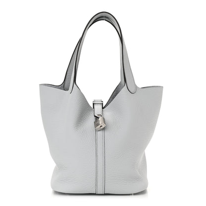 Hermes Taurillon Clemence Picotin Lock 22 MM Bleu Pale 1 of 11