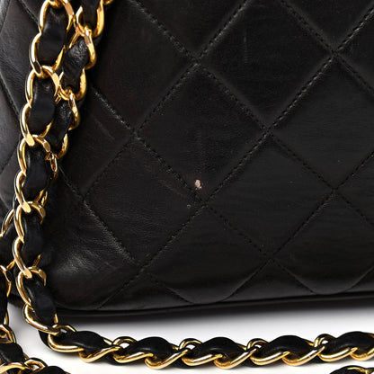 Chanel Lambskin Quilted Shopping Tote Black 10 of 10