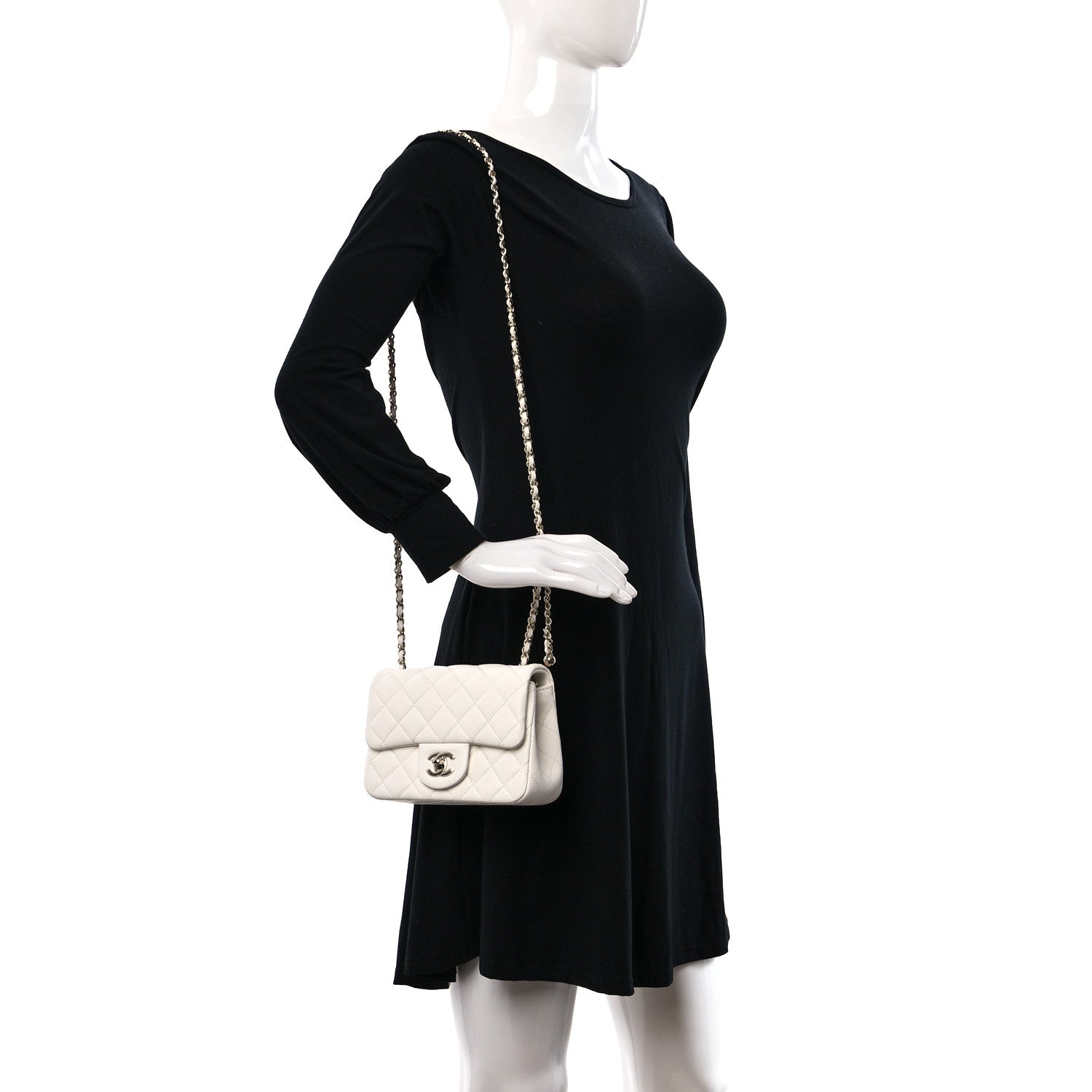 Chanel Lambskin Quilted Mini Pearl Crush Flap White 2 of 11