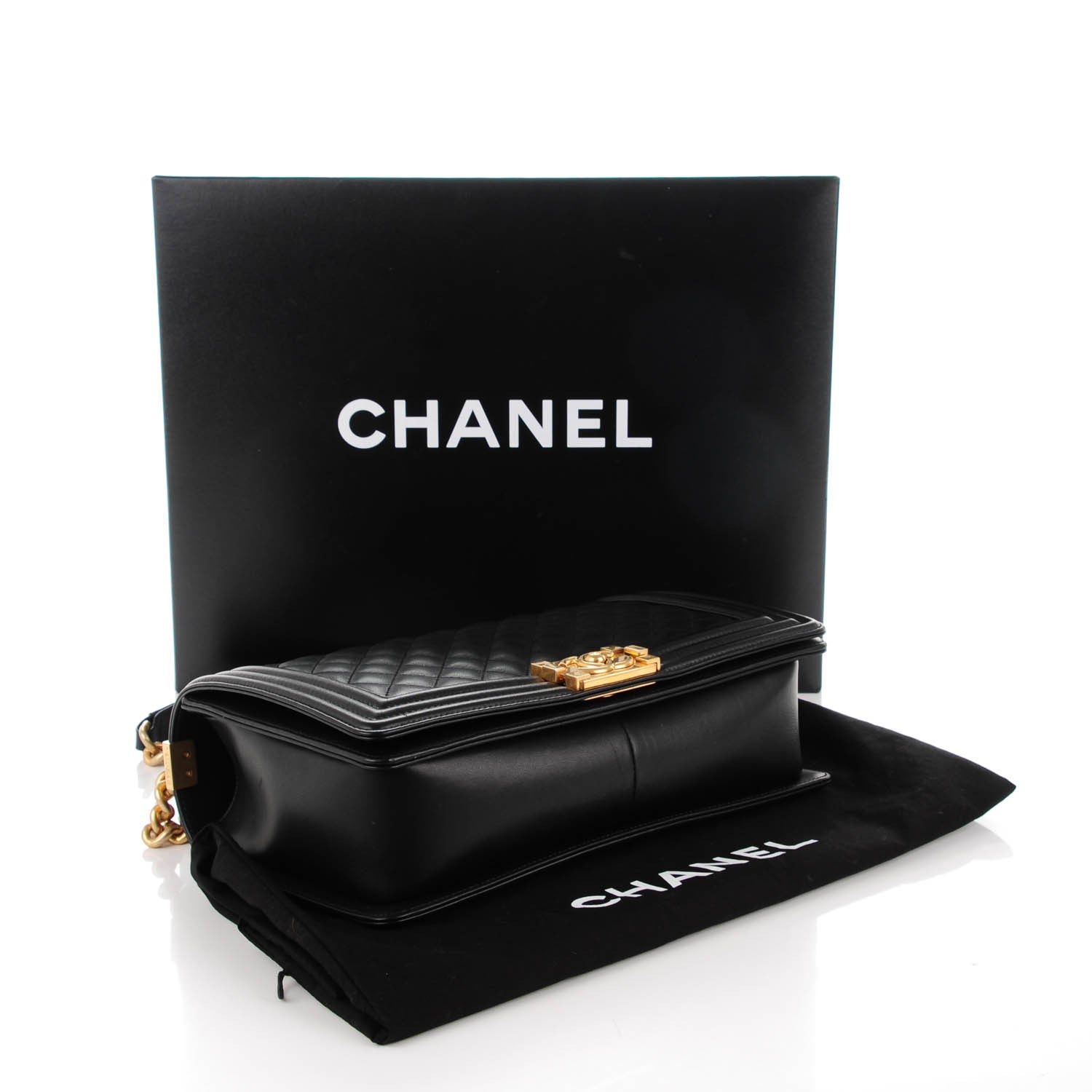 Chanel Calfskin Quilted New Medium Boy Flap Black 4 of 8