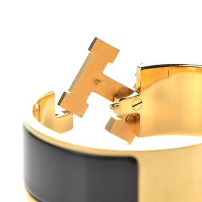 Hermes Enamel Wide Clic Clac H Bracelet PM Black 5 of 5