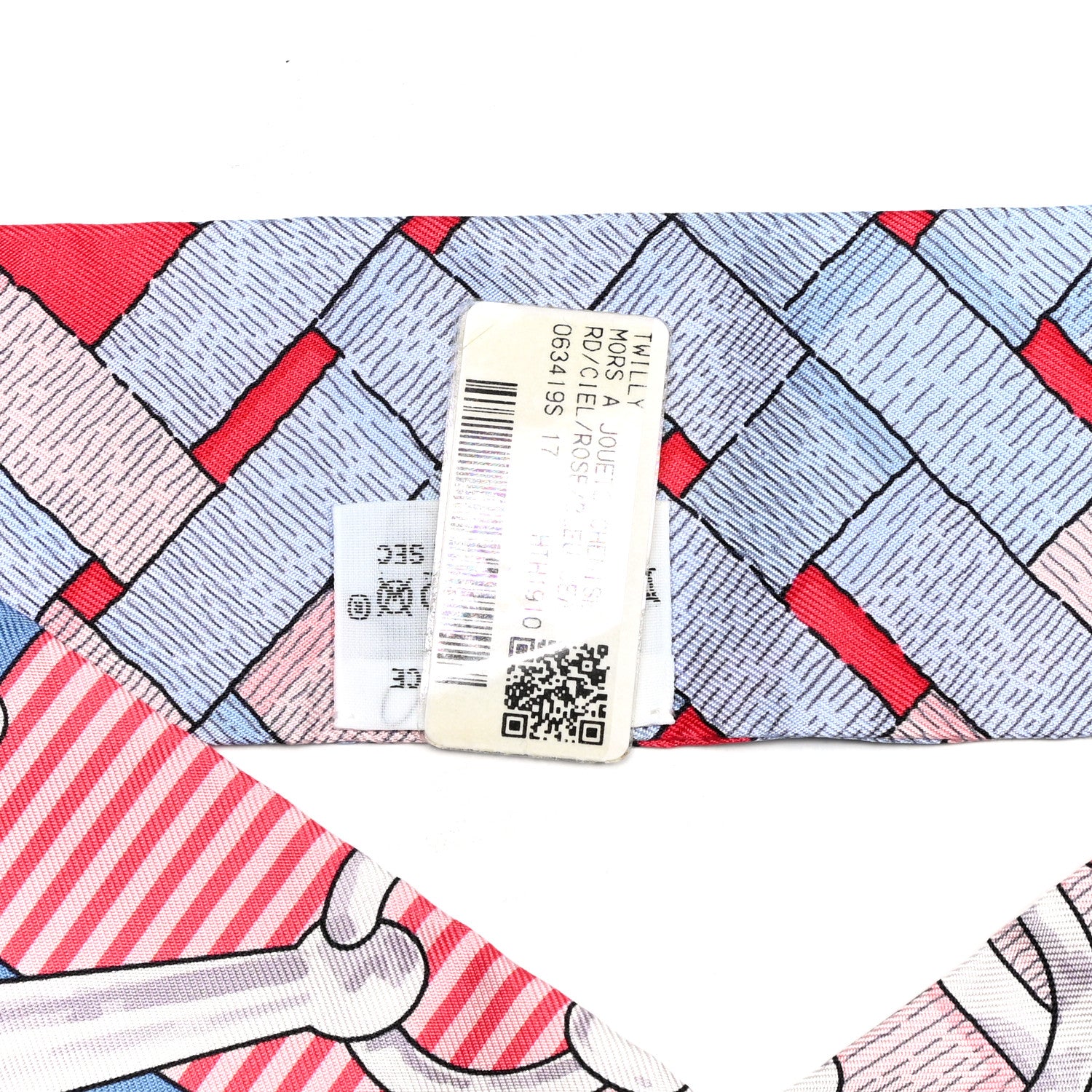 Hermes Silk Mors a Jouets Chemise Twilly Ciel Rose Blue Jean 3 of 4