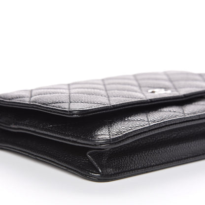 Chanel Caviar Quilted Wallet On Chain WOC Black 9 of 15