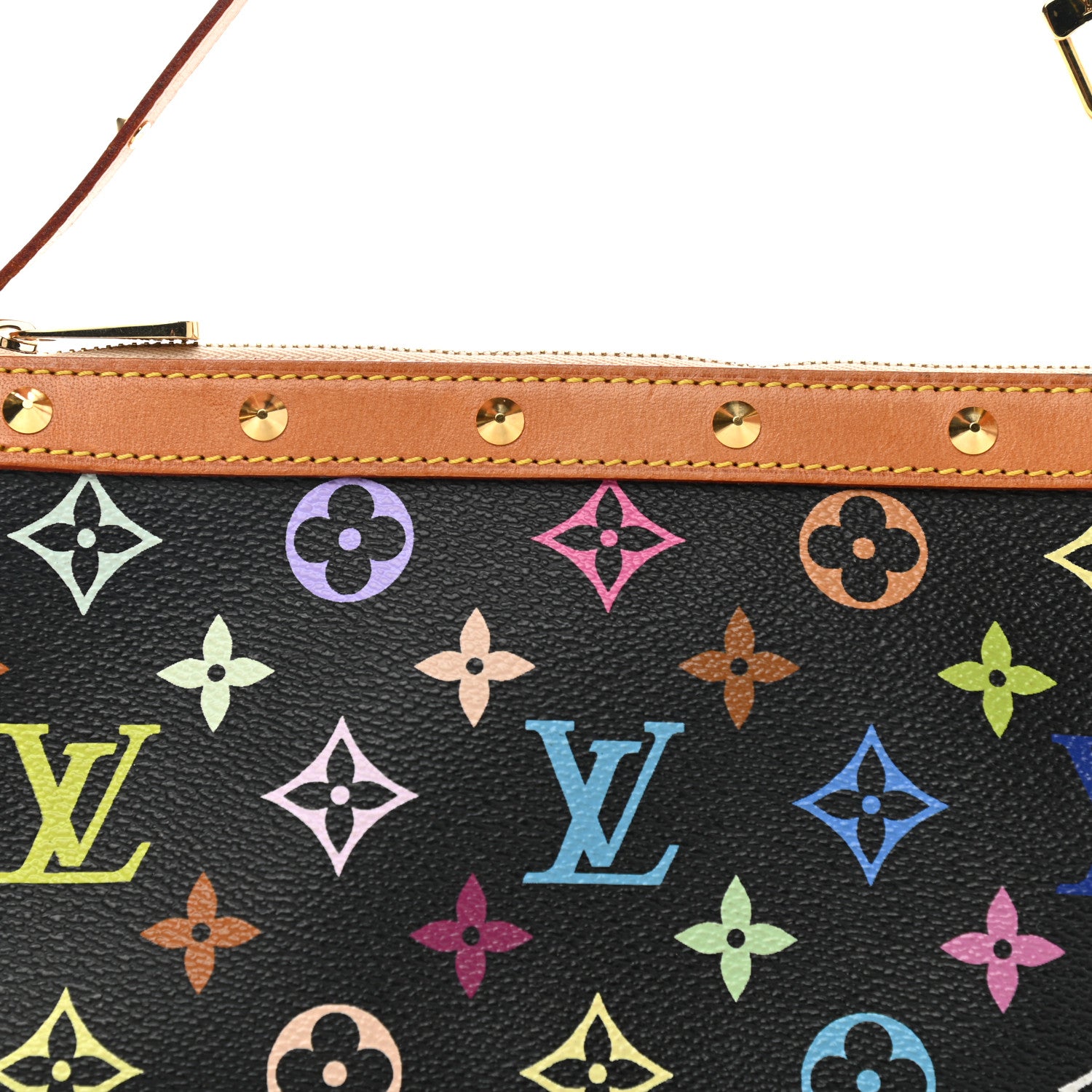 Louis Vuitton Monogram Multicolor Pochette Accessories Black 9 of 11