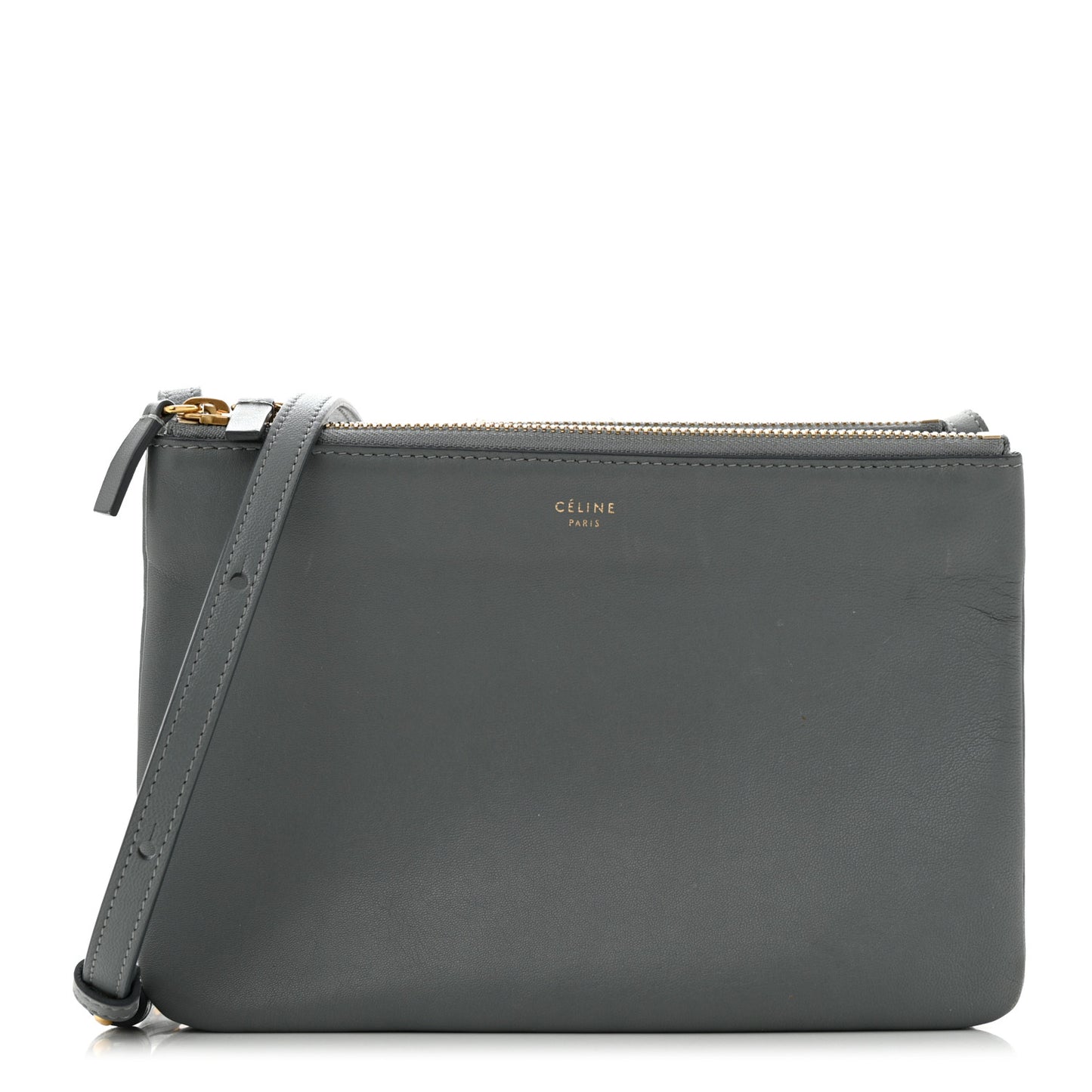 Lambskin Small Trio Crossbody Bag Smoke