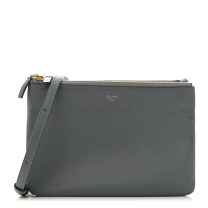 Celine Lambskin Small Trio Crossbody Bag Smoke 1 of 13