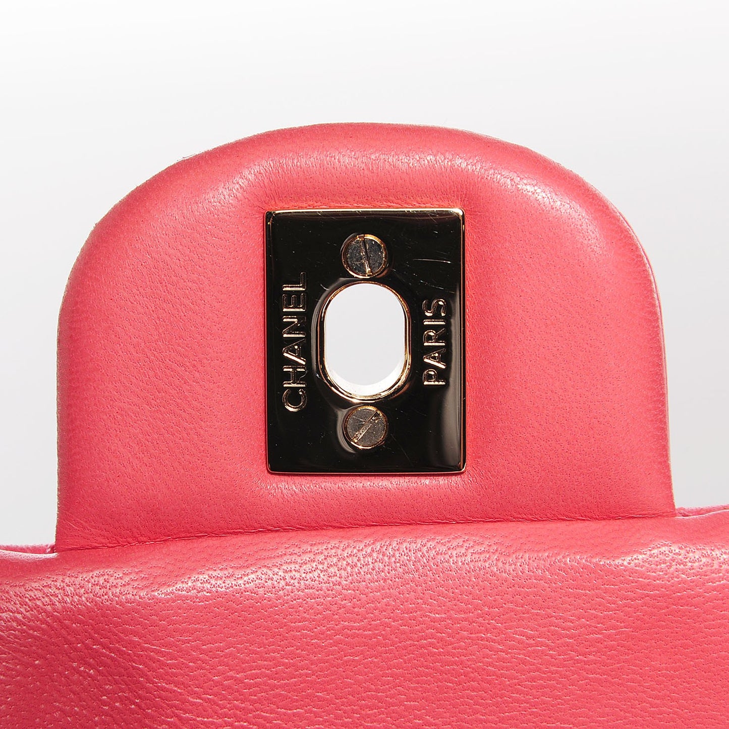 Lambskin Quilted Valentine Charms Medium Single Flap Pink