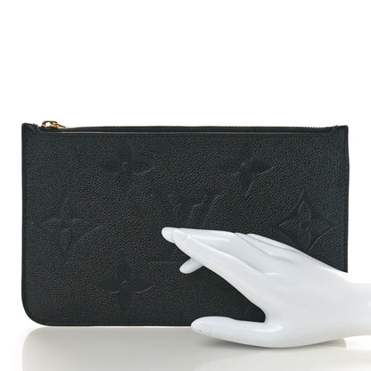 Louis Vuitton Empreinte Monogram Giant Neverfull MM Pochette Black 2 of 7