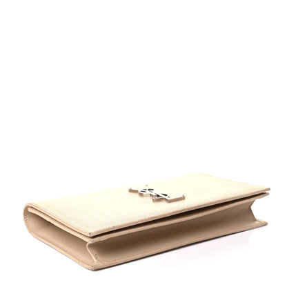 Saint Laurent Grain De Poudre Classic Kate Monogram Clutch Nude Powder 3 of 7