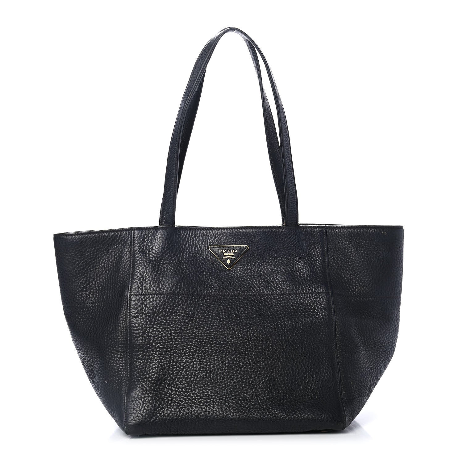 Prada Vitello Daino Tote Black 1 of 5