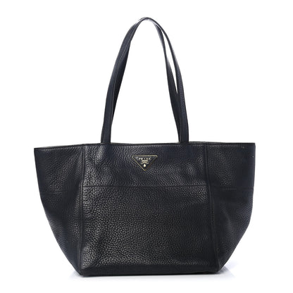 Prada Vitello Daino Tote Black 1 of 5