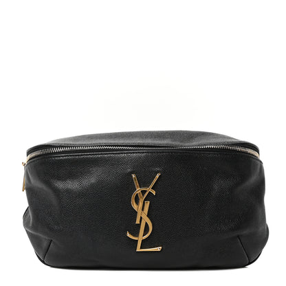 Saint Laurent Grain De Poudre Monogram Belt Bag Black 1 of 10
