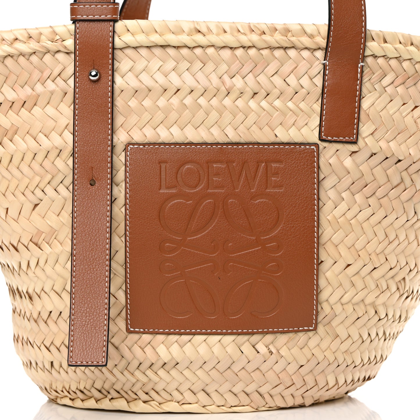 Raffia Basket Tote Bag Natural Tan