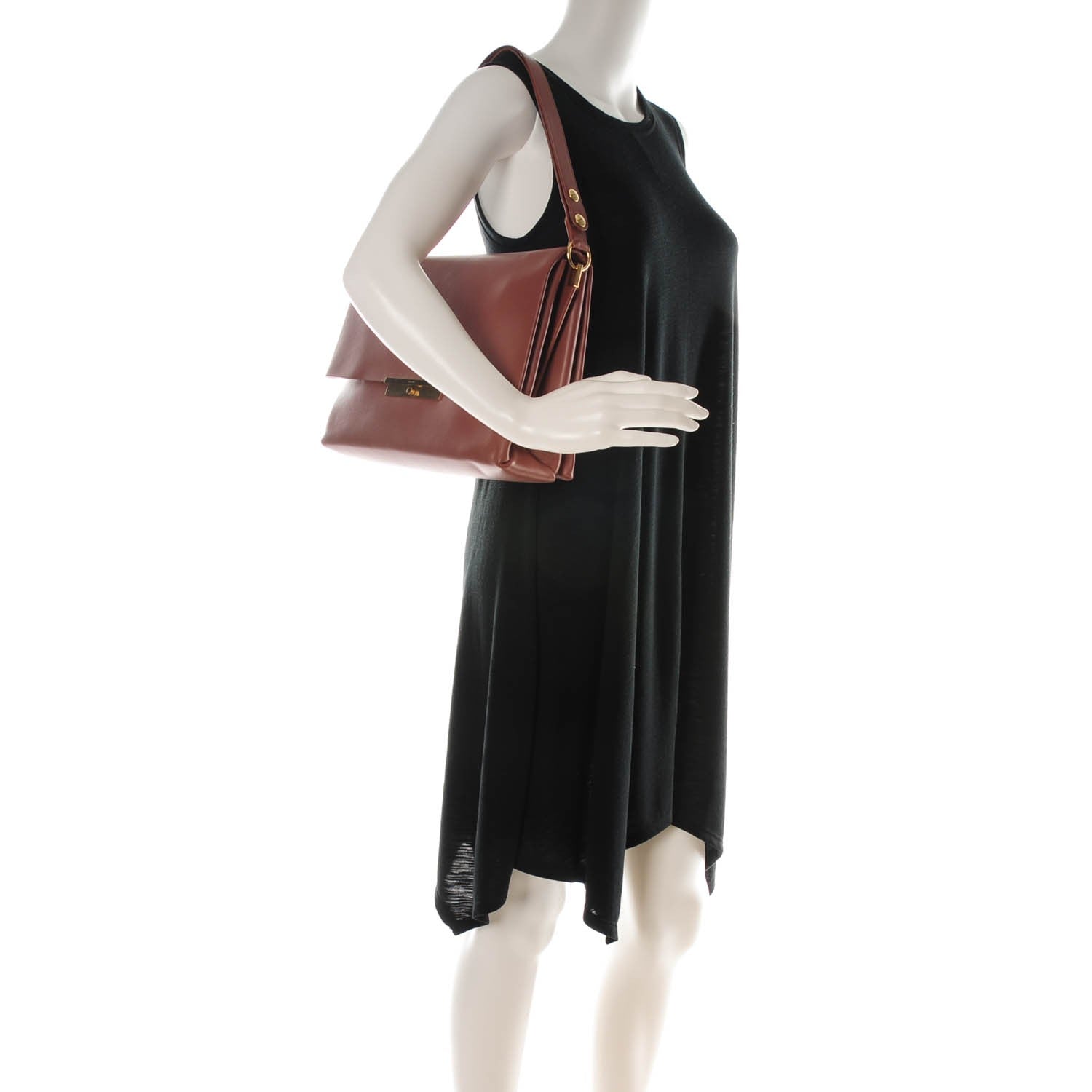 Celine Calfskin Blade Flap Sienna 2 of 7