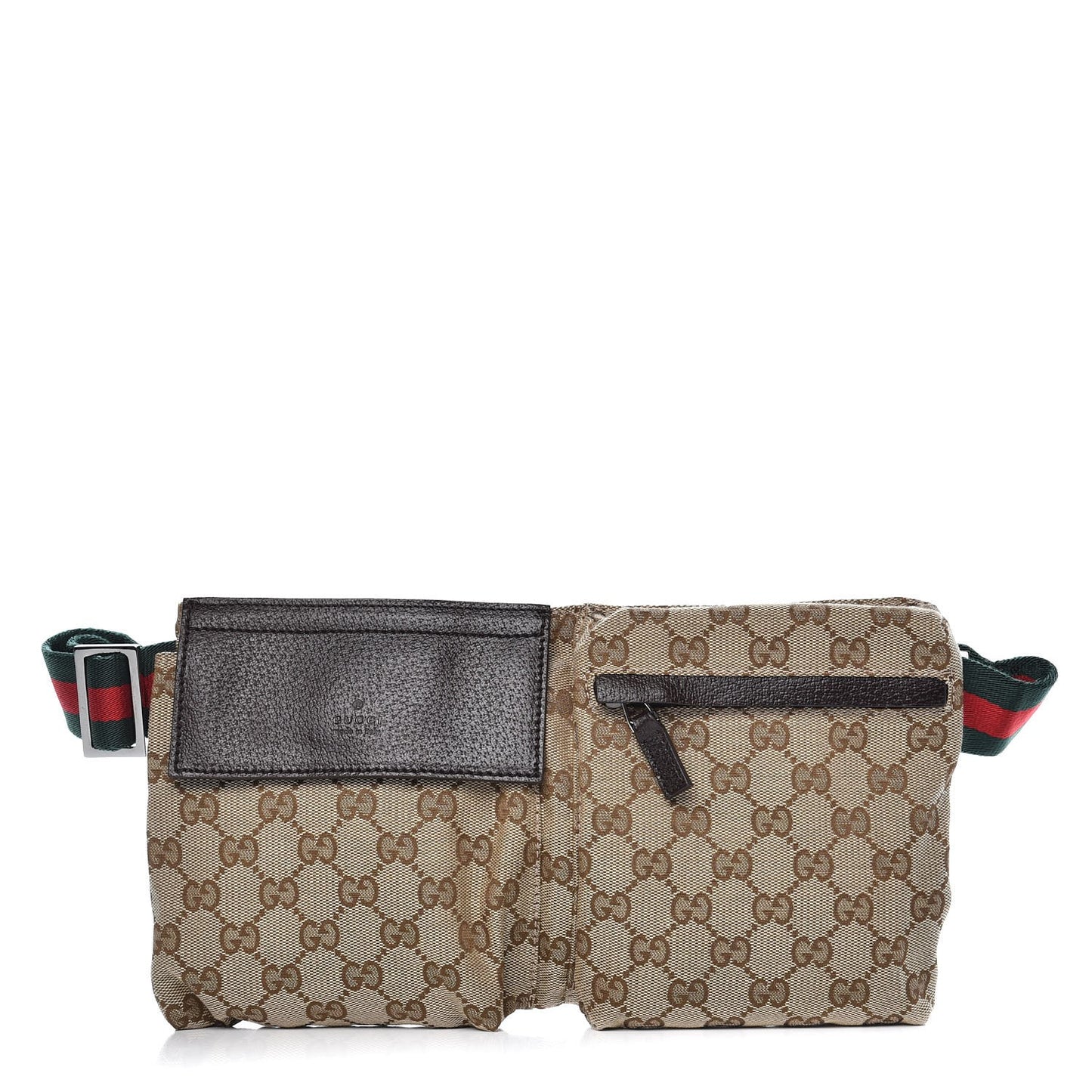 Monogram Web Belt Bag Dark Brown
