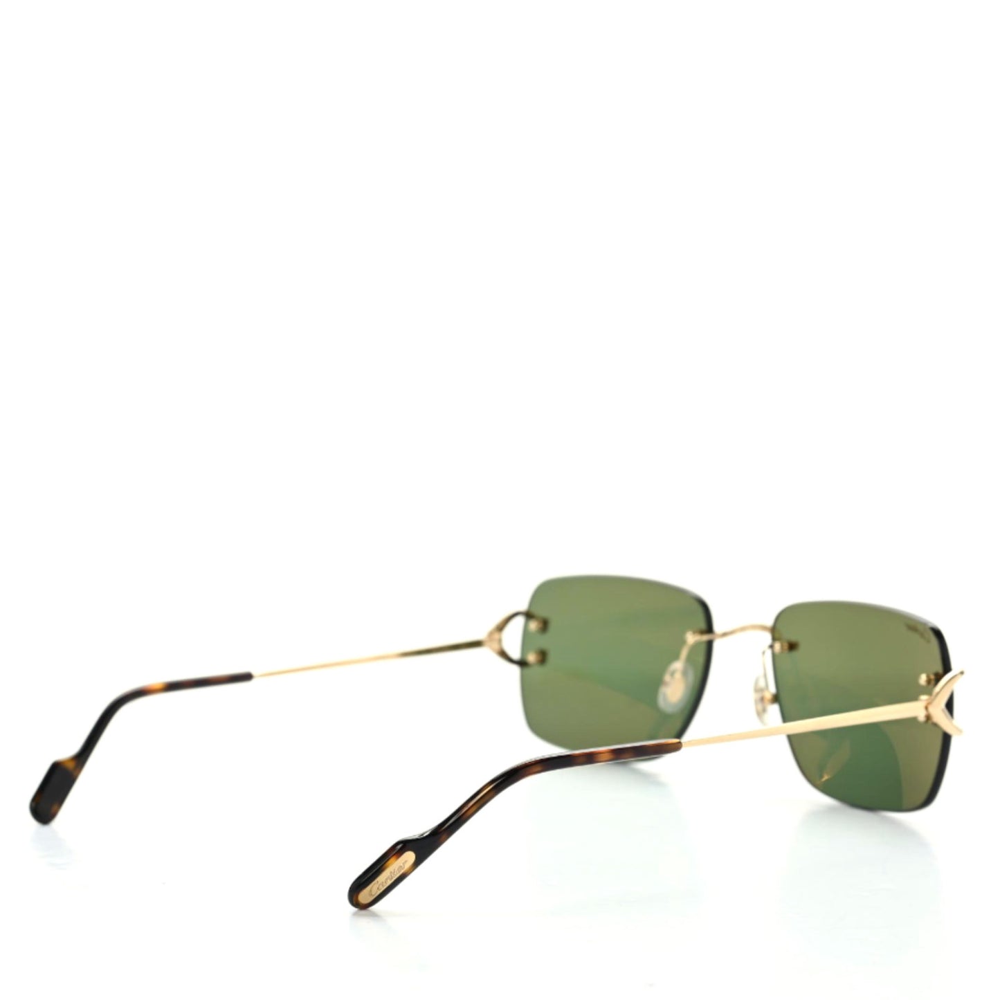 Signature C De Cartier Sunglasses Gold Green