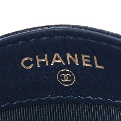 Chanel Caviar Quilted Card Holder Navy 6 of 11