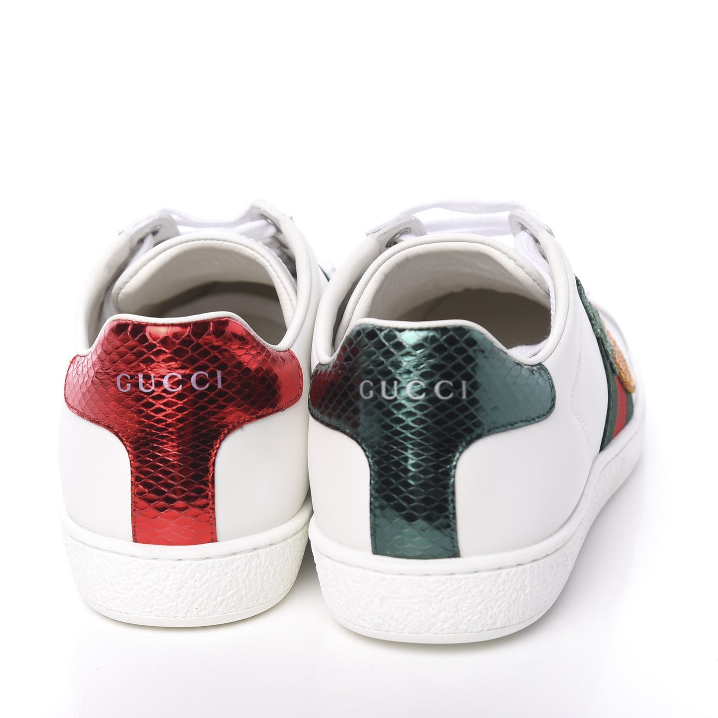 Calfskin Ayers Web Pineapple Ladybug Embroidered Womens Ace Sneakers 36.5 White