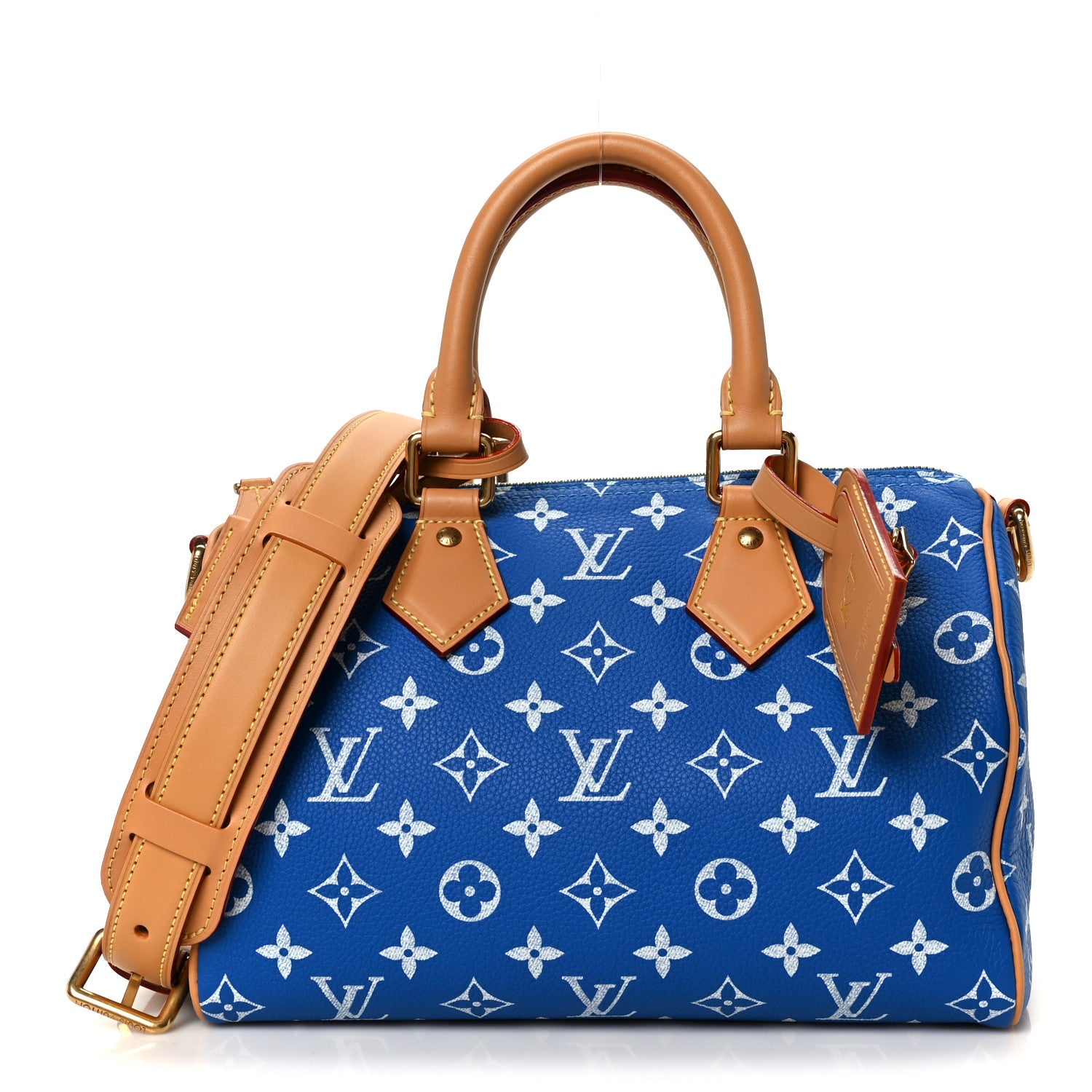 Louis Vuitton Calfskin Monogram Speedy P9 Bandouliere 25 Blue 1 of 16