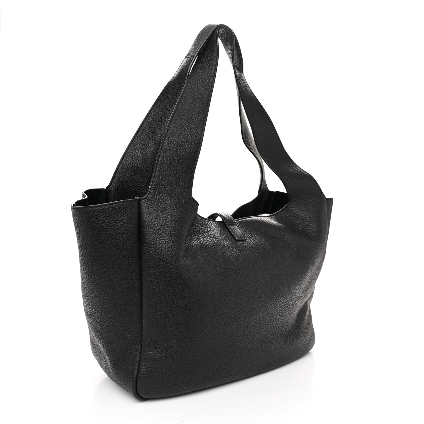 Grained Deerskin Bea Tote Black